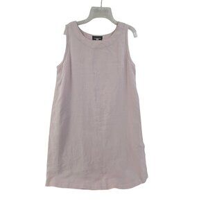 Eskander Women's Midi Dress Sleeveless Linen Pink Size 0 Lagenlook coastalcore